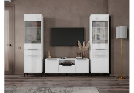 Готовая гостиная Woodville Иадама белый, белый глянец  4