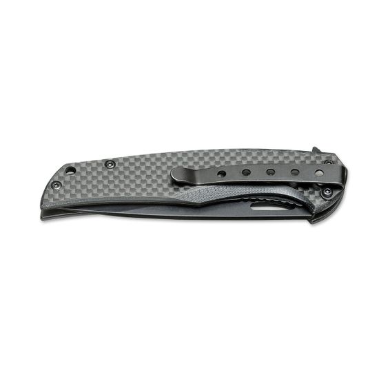Складной нож Boker 01RY703 Black Carbon c клинком из стали 440A, рукоять карбон