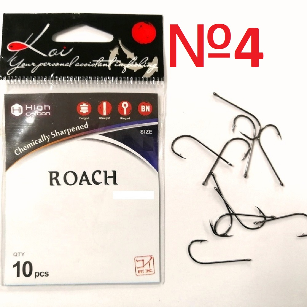 Крючок KOI "ROACH", размер 4 (INT), цвет BN