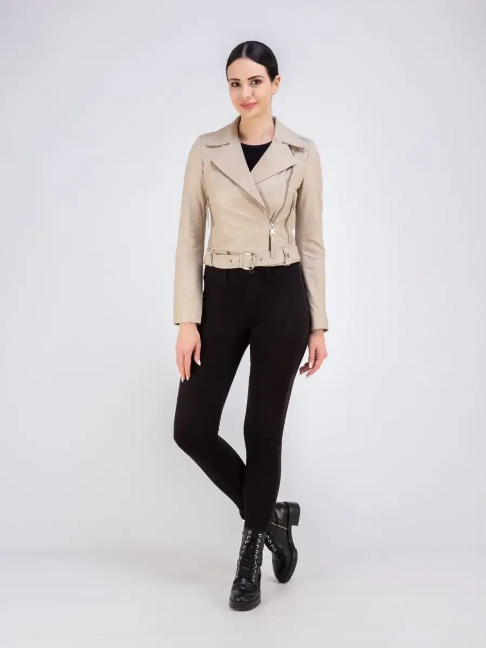 Косуха кожаная куртка демисезонная