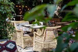 Латте, плетеное кресло из искусственного ротанга, цвет соломенный