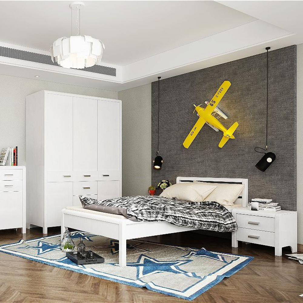 Кровать 90х200 Мадейра из массива сосны с основанием