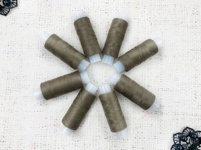 Нитки армированные 45ЛЛ 150 м, тёмный бежевый