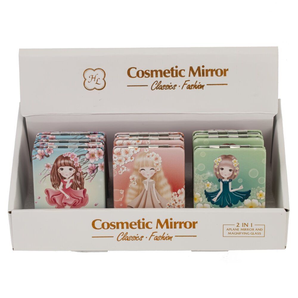 GAEM Зеркало карманное (блок 12шт), L6 W8,5 H1 см, 4в.