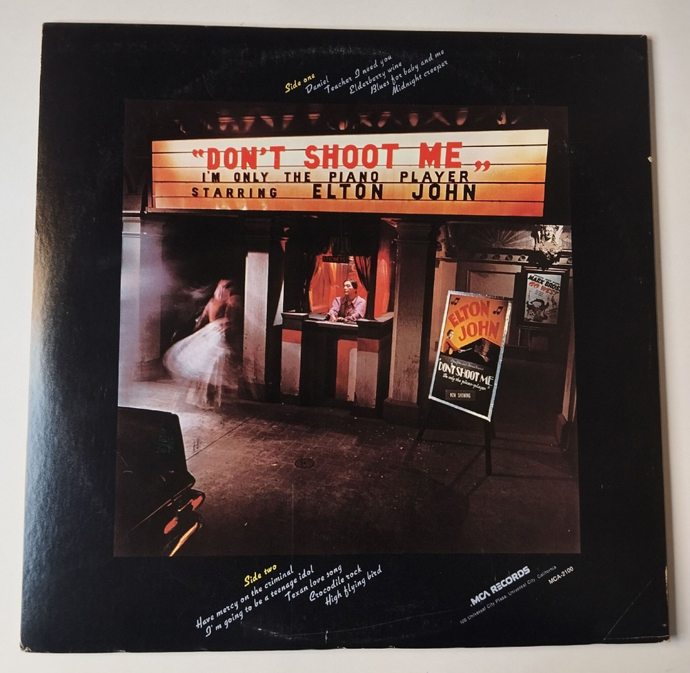 Винтажная виниловая пластинка LP Elton John Don't Shoot Me, I'm Only The Piano Player (USA 1973)