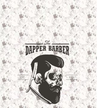 Пеньюар MASTER Professional MP-5070 DAPPER BARBER на крючках 140*160 белый
