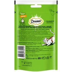 Dreamies лакомые подушечки для взрослых кошек с курицей и кошачьей мятой - 60 г