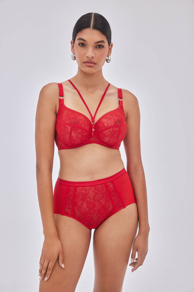 Высокие слипы красного цвета Chiara