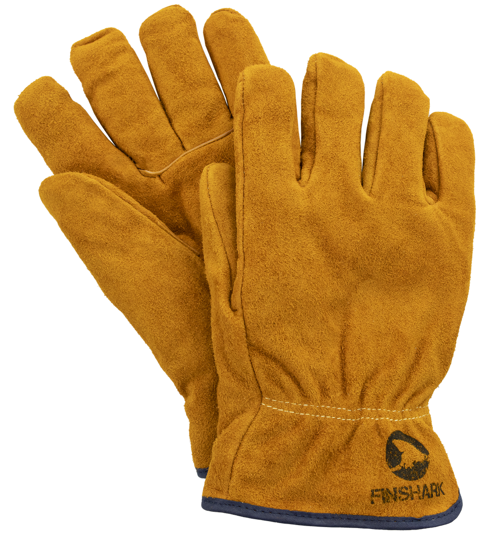 Перчатки цельноспилковые ДРАЙВЕР-FINSHARK с подкладом из белого меха