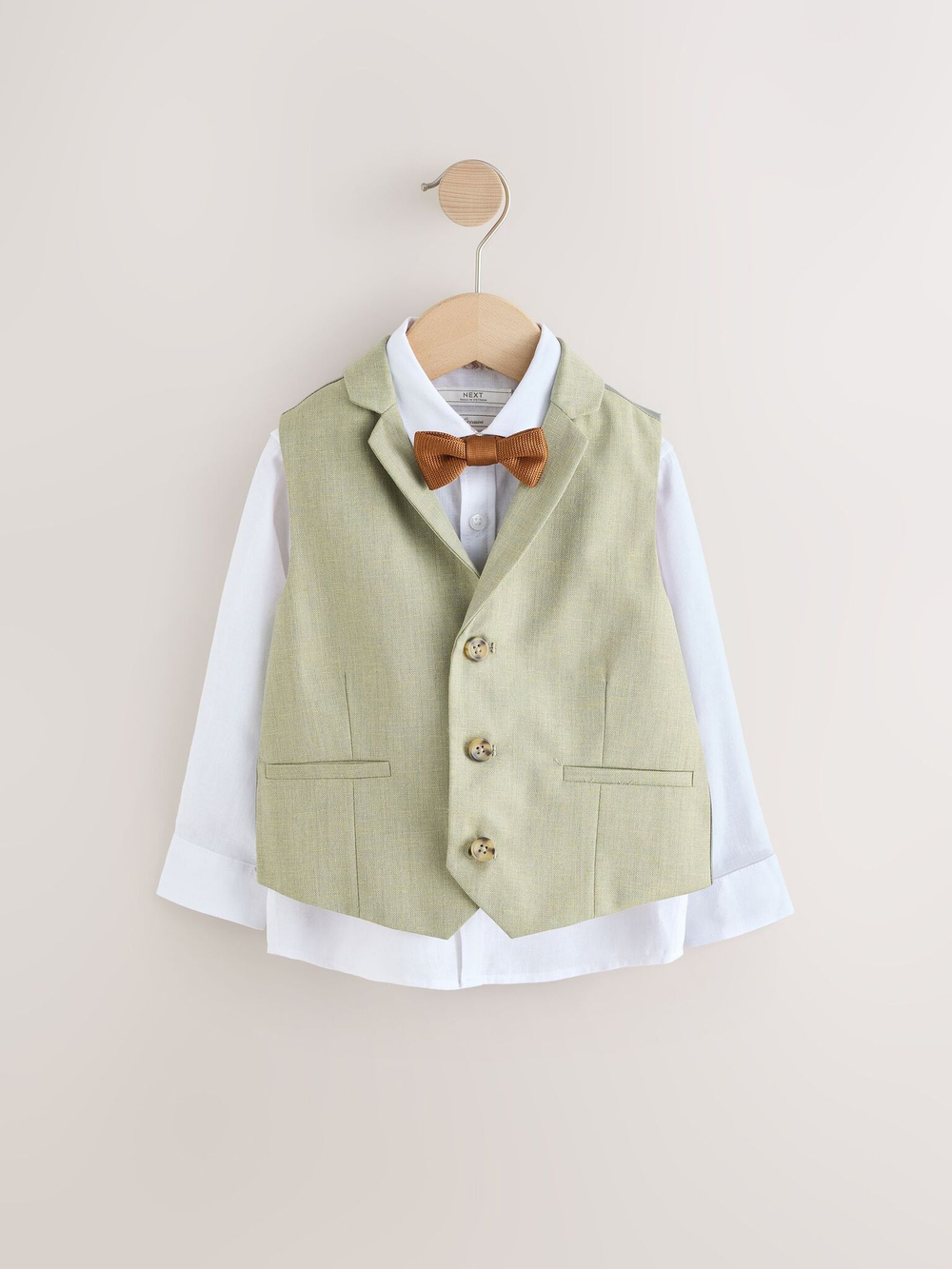 Комплект из трех предметов для мальчика Next E58-835, Зеленый, Белый