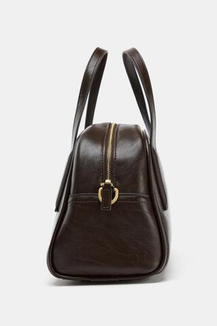 ZARA ГОРОДСКАЯ СУМКА С ПЛЕЧЕВЫМ РЕМНЕМ, КОРИЧНЕВЫЙ