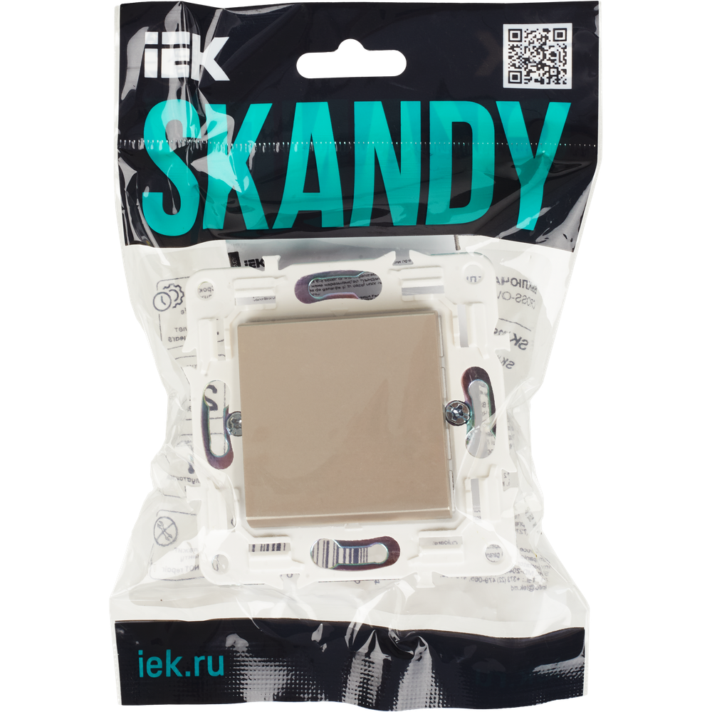 SKANDY Выключатель 1-клавишный перекрестный 10А SK-V03Sh шампань IEK