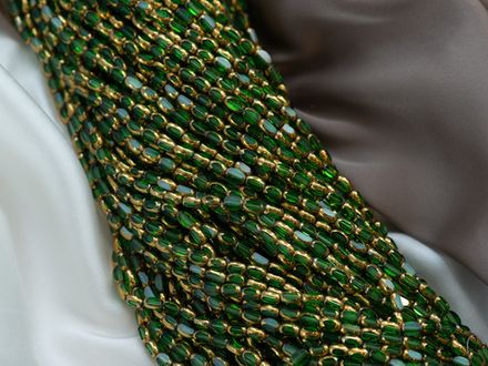 Нить бусин для украшений "Винтаж" 4-4,5мм (ювелирное стекло)