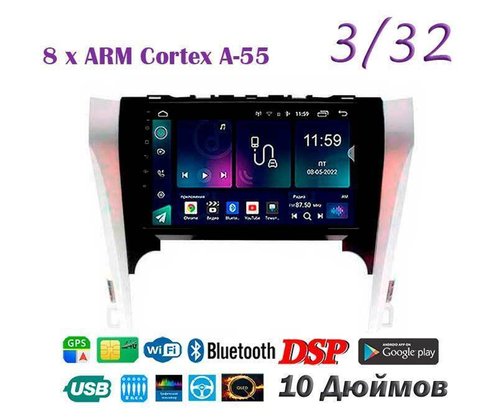 Topway TS18 3+32GB 8 ядер для Toyota Camry 2012-2014