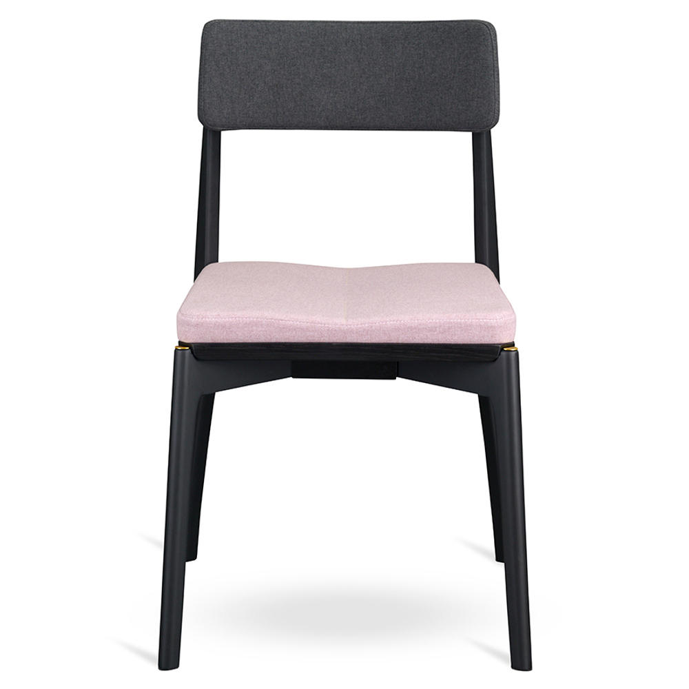 Стул aska, рогожка, черный/темно-серый/розовый