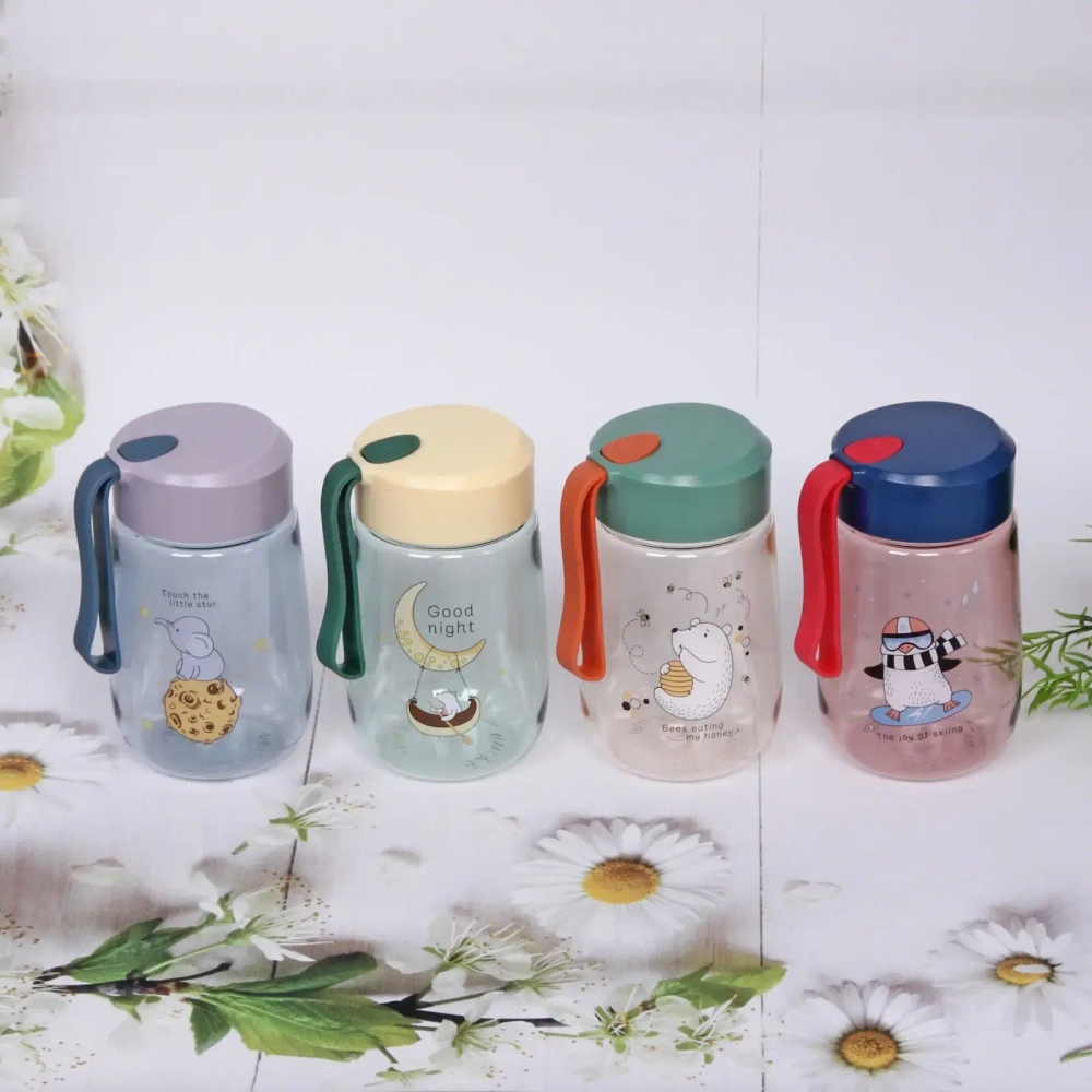 Бутылка питьевая пластиковая 380мл «Веселые зверушки»