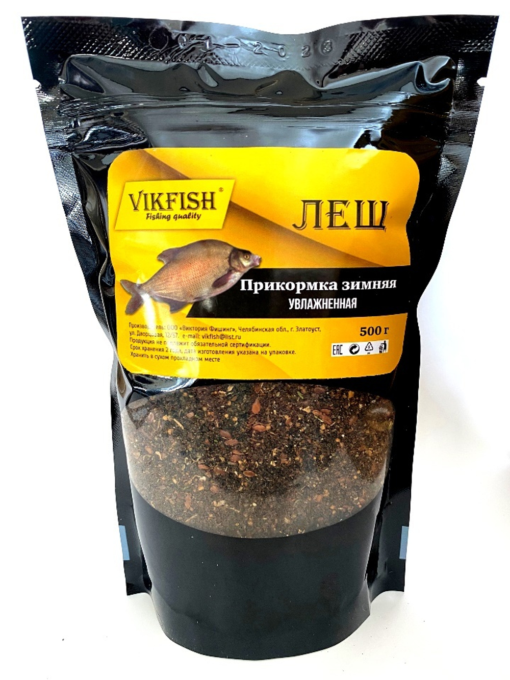 Прикормка VIKFISH Зимняя УВЛАЖНЕННАЯ (ЛЕЩ ЧЕРНЫЙ) 500гр
