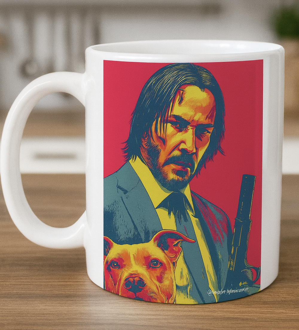 Кружка с принтом "Джон Уик"