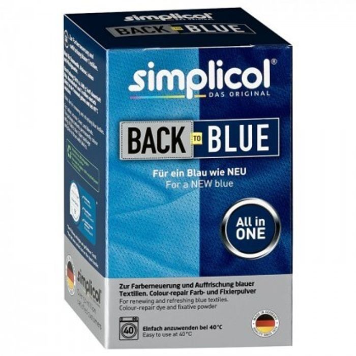 Текстильная краска Simplicol Back To Blue для восстановления цвета, 400 г темно-синяя