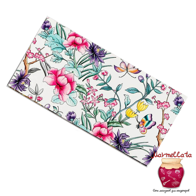 Конверт для денег "Тропические цветы", 16,5*8 см
