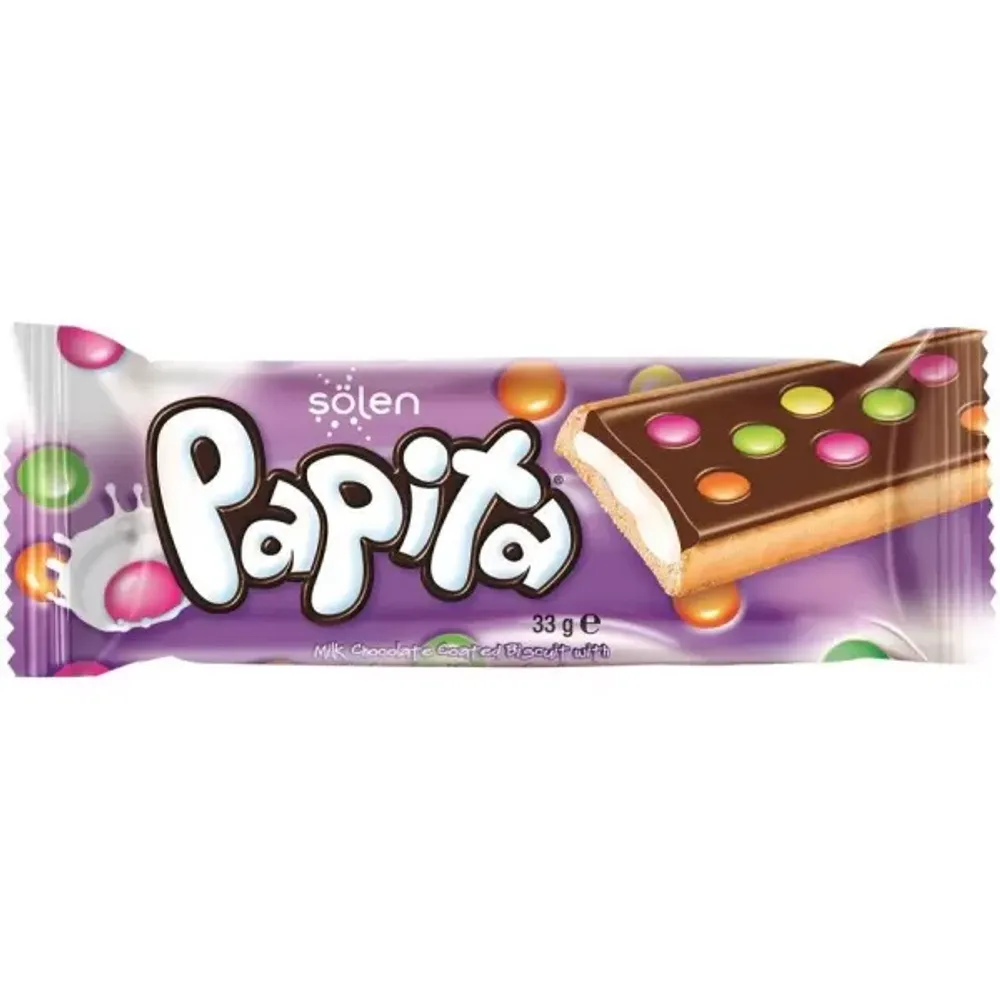 Печенье PAPITA с молочным кремом и драже конфетами 33гр