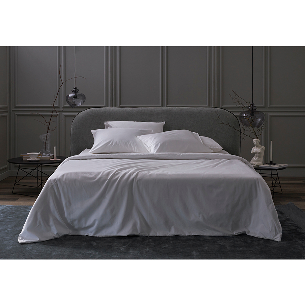 Комплект постельного белья из плотного сатина белого цвета из коллекции essential, 150х200 см