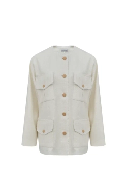 Жакет-тулуп белый