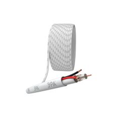 Кабель для аналогового видеонаблюдения ЭРА КВК-В-2 +2x0,75 мм2 бухта 200 метров, белый | Кабель для видеонаблюдения