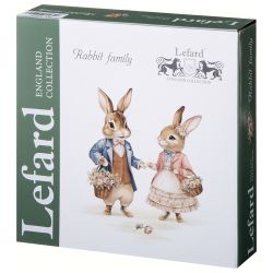 НАБОР ТАРЕЛОК ЗАКУСОЧНЫХ LEFARD "RABBITS FAMILY" 4 ШТ. 20,5 СМ
