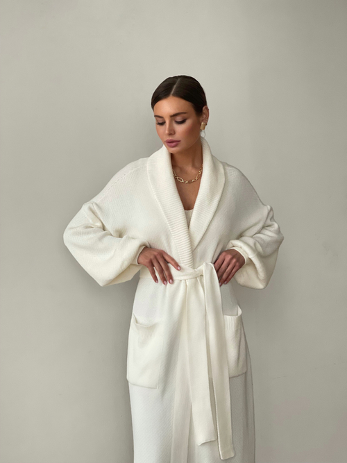 Кардиган-пальто, айвори