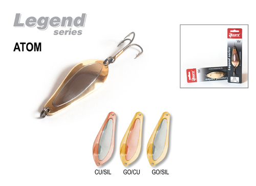Блесна колебалка Akara Legend Atom со вставкой 70 мм 28 гр. Cu(Sil)