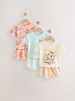 Пижама для девочки Next AC0-784, 3 шт., Розовый, Голубой