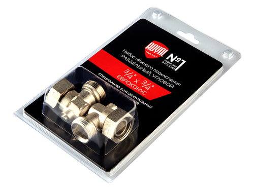 Набор нижнего подключения угловой раздельный 3/4х3/4ЕК