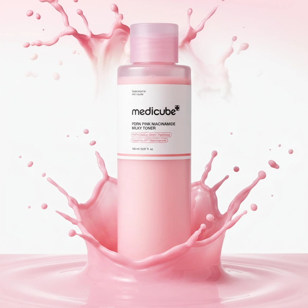 Medicube PDRN Pink Niacinamide Milky Toner — молочный тонер с ПДРН