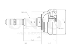 ШРУС внешний UNIO CVJ-20062