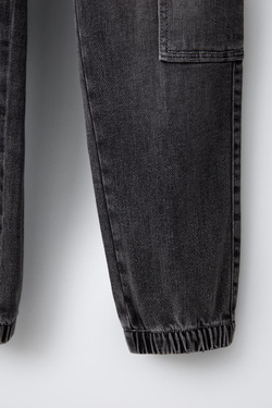 ZARA ДЖИНСЫ-ДЖОГГЕРЫ С КАРМАНАМИ, МЯГКИЙ СЕРЫЙ