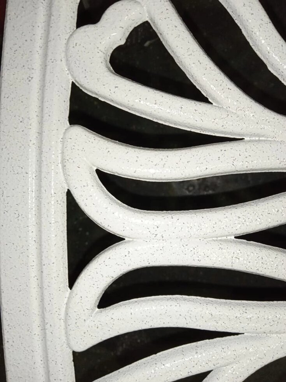 Набор белой садовой мебели William IV из литого алюминия, белый с темными крапинками