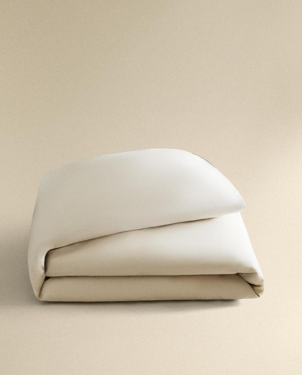 ZARA HOME САТИНОВЫЙ ПОДОДЕЯЛЬНИК, СЕРЫЙ