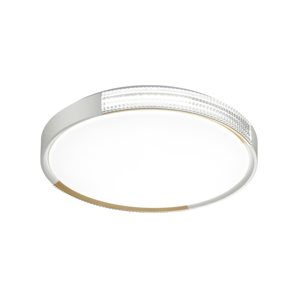 7612/DL PALE SN 184 Светильник пластик/белый/золотистый LED 48Вт 3000-6300K D400 IP43 пульт ДУ VELIO