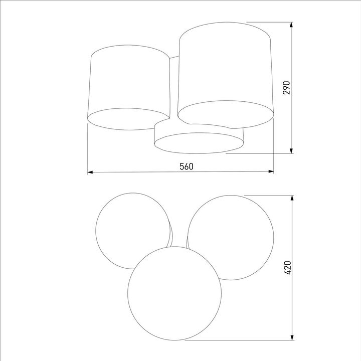 Потолочный светильник TK Lighting 4391 Mona Gray