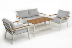 Кофейный стол из алюминия CONCORDE белый