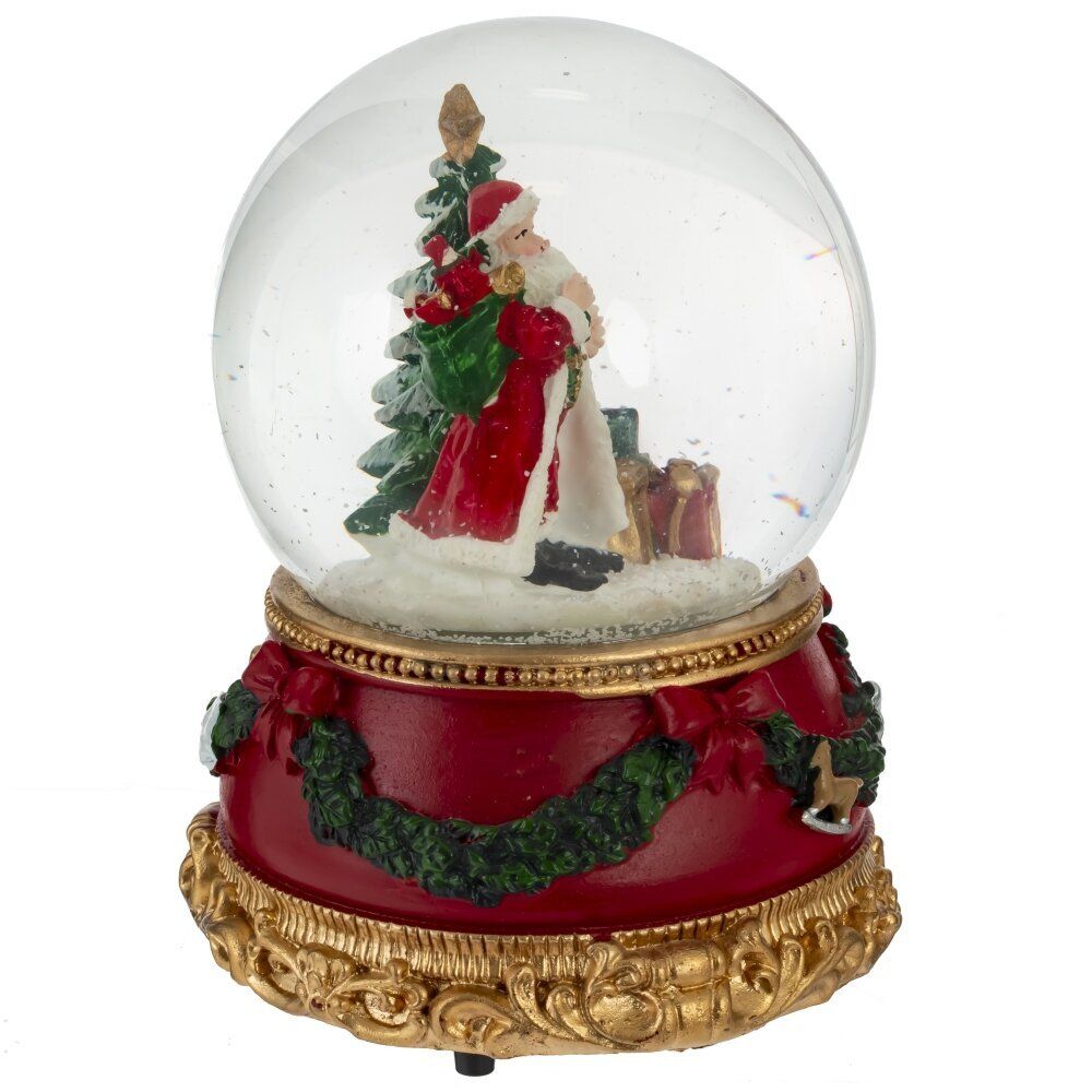 GAEM Фигурка декор в стекл шаре "Дед Мороз", D 9.5 см, L9,5 W9,5 H14 см