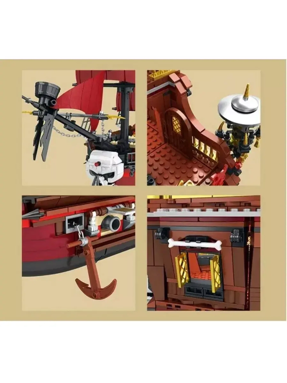 Конструктор Корабль Месть Королевы Анны 3066 деталей