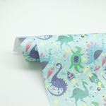 Упаковочная бумага (0,5*0,7 м) Космические динозавры, 1 шт.