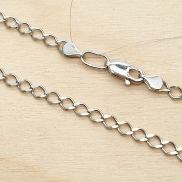 Цепочка Ромб. Родированная 3 мм