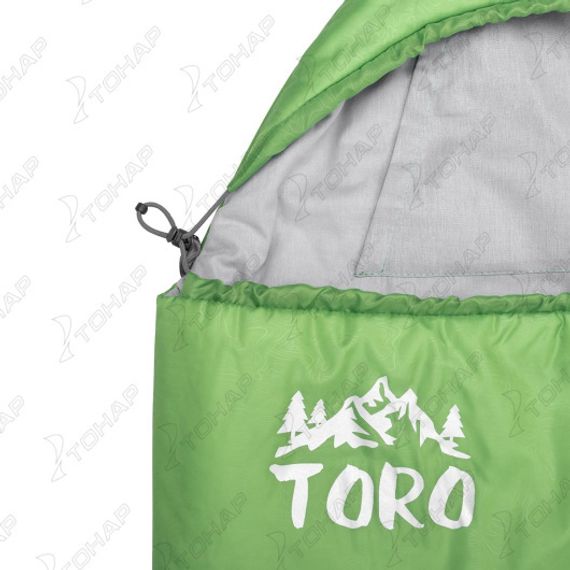 Спальный мешок TORO Wide 200L (220х90, левый стратекс, салатовый) (T-HS-SB-TW-200L) Helios