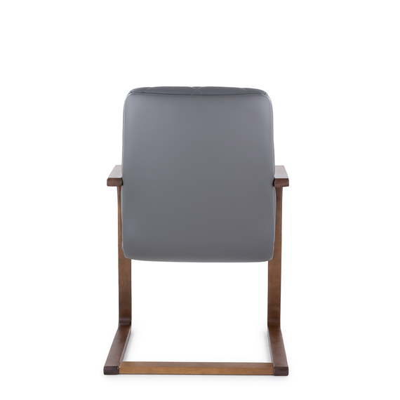 Кресло К-10 Верона Н/п дерево D8 (темный орех) S-0422 (темно-серый)