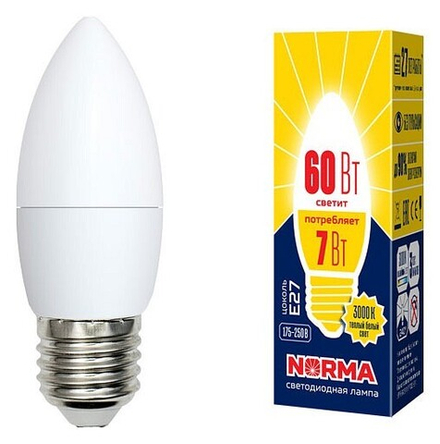 Лампа светодиодная Volpe  E27 7Вт 3000K UL-00003799