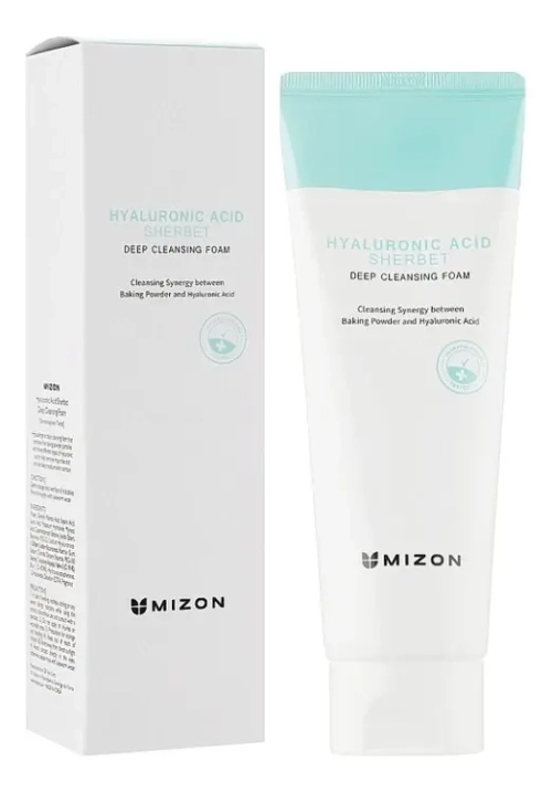 MIZON Глубокоочищающая пенка для умывания с гиалуроновой кислотой - HYALURONIC ACID SHERBET DEEP CLEANSING FOAM ,150мл