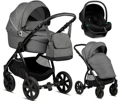 Детская коляска Noordi Fjordi 3 в 1 с автокреслом Terra Black 1132813 Dark Grey